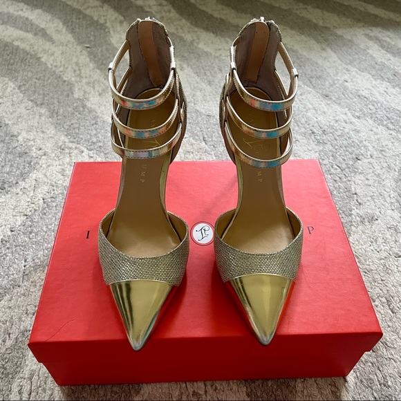 Ivanka Trump Dream Pointy Toe Pump in Glitter Gold Size 8.5 - Picture 6 of 7